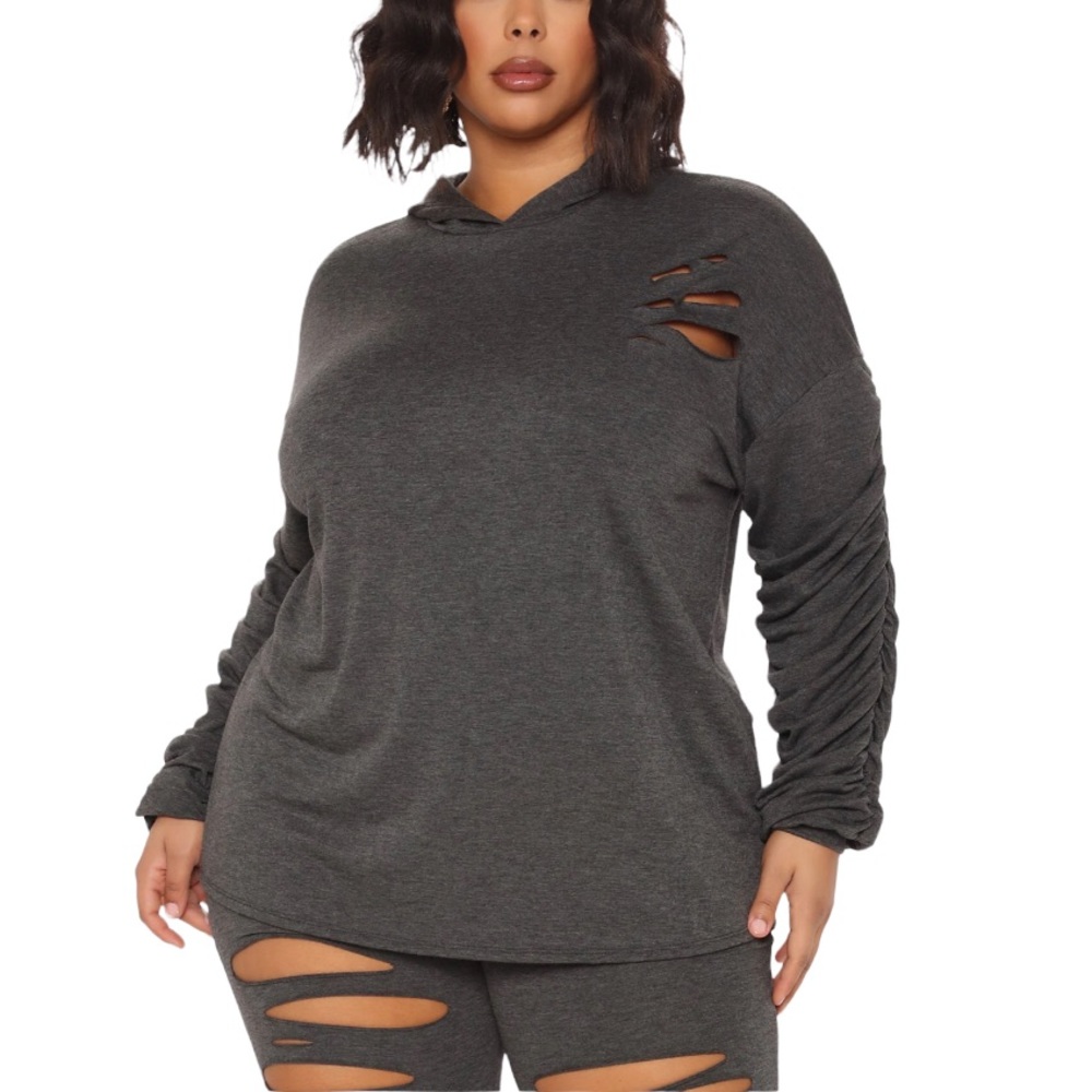 Two Piece Ruched Leggings Set - Picture 2 of 8